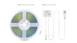 LED Makeup Lamp USB Rechargeable Lamp 5V LED Strip Light with Touch Sensor Dimmable Swtich for Bathroom Mirror Backlight Decor