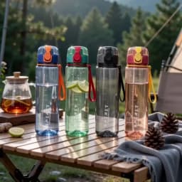 700ML Sports Water Bottle Scale Marked Drop Resistant Drink Cup For Sport Outdoor Plastic Drink Bottle Large Capacity Leakproof
