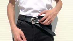 Korean Thin Belt for Men Women Simple Square Pin Buckle Waistband Vintage Jeans Pants PU Leather Girdle Waist Strap