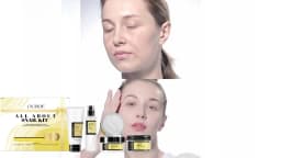 Snail Mucin Skincare Set-Complete 4-Step Glow Routine,Natural Snail Mucin Power&Hydration Barrier,Hydrogel Eye Mask Relief,Gift Packaging