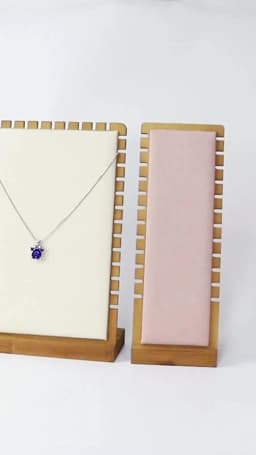 1Pc Solid Wood Jewelry Display Stand Necklace Showcase Holder Pendant Long Chain Handing Organizer Holder For Necklaces