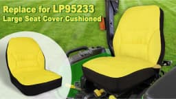 Padded Waterproof Mower Seat Cover for John Deere 1025R 2025R Tractor, Ride On Lawn Mower Seat Cover UV Protector