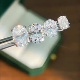 NKHOG 1-4CT Oval Moissanite Stud Earrings S925 Silver Sparkling Diamond Ear Studs For Women Men Wedding 18K Plated Jewelry GRA