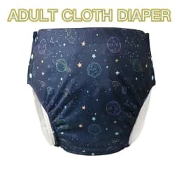 Ice Silk Adult Cloth Disaper Waterproof Old Man's Diaper Pants Reusable Diapers Trouser Pocket Anti-leak Breathable Nappy Pads