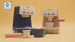 Coffee Machine Toy Barista Pretend Play Cafe Set Children's Play House Simulation Kitchen Miniature Role Play for Boys Girls