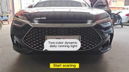 Car Hood Decorative Light LED Daytime Running Light Strip Start Scan Yellow Auto Turn Signal Indicator Headlight Universal 12V
