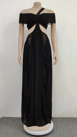 Beyprern Chic Women's Cut Out Layered Irregular Party Dresses Special Occasion Outfits Loose Ruched Night Out Vestidos Clubwear