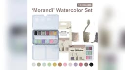 SeamiArt 12Color Tin Box Solid Watercolor Morandi Color Water Color Paint for Cartoon & Portraits Painting Drawing Art Supplies
