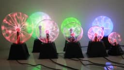 8 Inch Sound Control Magic Plasma Ball Lamp LED Night Light Atmosphere Touch Glass Plasma Light Christmas Party Decor Lighting