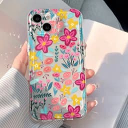 Flower Shockproof Phone Case For iPhone 11 12 13 15 14 16 Pro Max 16E XR X XSmax 7 8 Plus SE Fundas Shockproof Transparent Cover