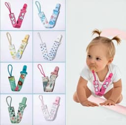 1/3pcs Cartoon Cloth Fabric Baby Pacifier Chain Pacifier Anti Drop Chain Anti Loss Clip for Children's Toys