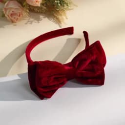 Solid Velvet Bow Headband For Girls Sweet Double-Layer Large Bownot Adjustable Hair Hoop Children Women Headwear Accessories