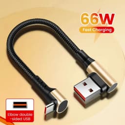 15CM 25CM 50CM Short Elbow USB Type C Cable for IPhone15 16 Huawei Xiaomi Samsung S24 Fast Charging Type C Power Bank Data Cable