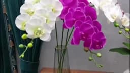 2Pcs 9-Head Flowers 38inch Artificial Butterfly Orchid Bouquet Artificial Flowers for Wedding Decoration Home Garden Room Decor