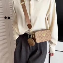 Advanced Women's 2026 New Retro Printed Wide Shoulder Strap Small Square Bag Fashion Single Shoulder Diagonal Cross Bag Trendy
