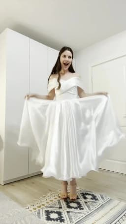 Off Shoulder Midi Wedding Dresses A-Line Ankle Length Ivory Bridal Shower Party Gowns Customized свадебное платье