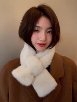 Winter Women's Faux Rabbit Fur Scarf Soft Plush Solid Color Neck Collar Warmer for Adults And Children