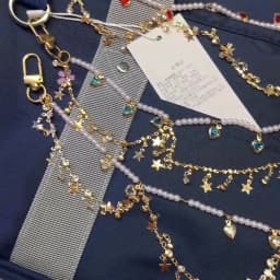 Adjustable ITA Bag Double Chain Shiny Rhinestone Star Heart Pendant Pearl, Rhinestone DIY Bag Charm Handmade Jewelry Accessories