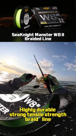 SeaKnight Brand W8 II Series 500M 8 Strands Fishing Line Advanced Braided PE Line Anti-UV Seawater Proof Coating Fishing Line