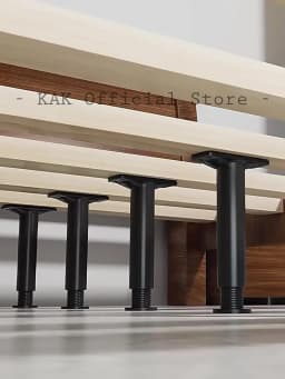 KAK Black Furniture Legs Adjustable Bed Beam Support Foot Sofa Table Feet Replacement Plastic Steel Heavy Duty Bed Hardware