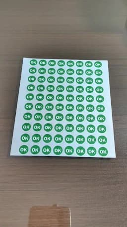 3000pcs 10mm OK Self-adhesive Gloss Paper Label Sticker Factory Product Quality Inspection Manufacture Procedure Control Tag