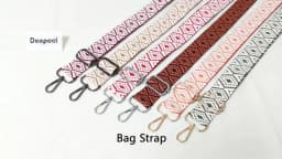 1Pc 38mm Jacquard Canvas Bag Strap for Women's Handbag Replace Handle 75~130cm Adjust Shoulder Straps Crossbody Bags Accessories