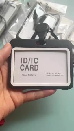 ID Accessories with Lanyard Badge Holder Transparent Adjustable Identification Card Holder Portable Cardholder