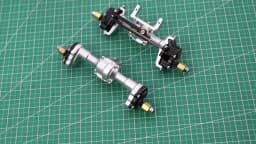 Aluminum Front Rear Portal Axle Complete Set+Brass Knuckle Cover For 1/24 1/18 FMS FCX24 Power Wagon K5 FCX18 LC80 RC Crawler