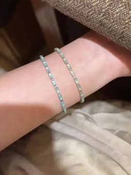 New sterling silver bracelet square full shining cat eye stone adjustable bracelet sea blue gemstone zircon silver bracelet Gift