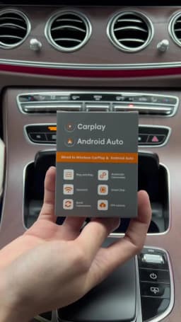 Wireless CarPlay & Android Auto Adapter 2026 Upgrade: Wired to Wireless for Cars with Built-in Apple CarPlay/Android Auto, Mini