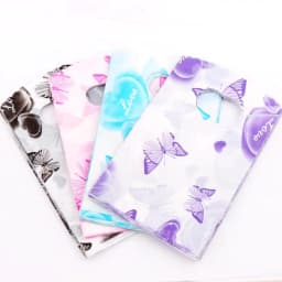 200pcs 9X15cm Heart and Butterfly Patterns Plastic Jewelry Gift Bag Jewelry Pouches Bags