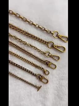 Many Size Metal Bag Chains Handbag Replacement Shoulder Chain Repairment Parts Durable Accessory for Handbags Old Golden Color