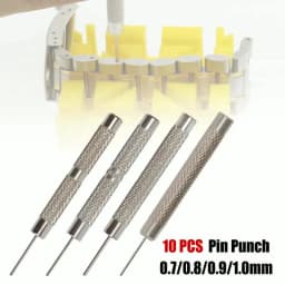 10 Pcs Iron Pin Punch 0.7-1.0mm Watch Strap Belt Bracelet Remover Adjust Gadget For Repairing Hand Manual Tools