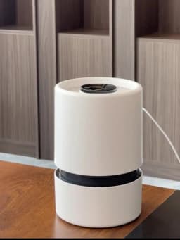 Portable Air Purifier HEPA Activated Carbon Composite Filter Blue Light Negative Ion 2 Speed Touch Control USB Type-C Quiet Night Mode Aroma Tank