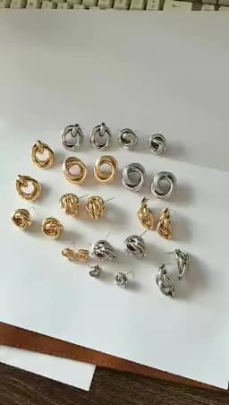 Two-layers Circles Women's Hanging Earrings Gold Color Silver Color Metal Spiral Pendants Dangle Earrings for Female European