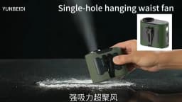 Portable Waist Clip Fan Mini USB Charging Hanging Fan with LED Flashlight Outdoor Single/dual Air Outlet Fan 20000/10000Mah F6/7
