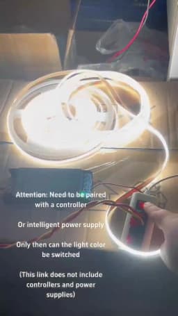 DC24V CCT Dimmable COB LED Strip 8mm/10mm RA98 2700K-6500K Tunable Double Color Linear Lighting High CRI Flexible Tape Light