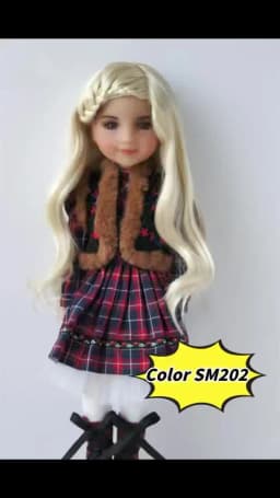 Jusuns Doll Wig JD204 6-7' 7-8' 8-9' 9-10' Long Lady Braids Wave 1/6 1/4 1/3 YOSD MSD SD Blythes Synthetic Mohair BJD Hair