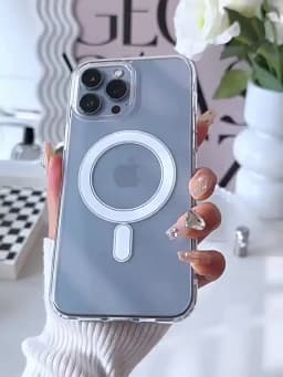 For Magsafe Magnetic Transparent Phone Case For iphone 16E 15 14 13 12 Mini 11 16 Pro Max XR X XS Max 7 8 Plus SE2020 Soft Cover