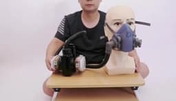 Portable Electric Air Purifying Gas Mask Half Face Chemical Respirator For Work Safety Polishing Welding Spraying Protection