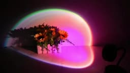 USB LED Projector Night Lights RGB Sunset Atmosphere Night Lamp With Remote For Bedroom Broadcast Photography Background Decor