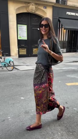 Printed Women's Midi Skirt Wrap Skirt Side Button Wrap Around Skirt Oil Painting Floral Skirt Daily Fashion Wear