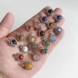 Hexagram Star Pendant Lapis Lazuli Amethysts Natural Stone Charms For Making Necklace Earrings Amulet Star of David Jewelry