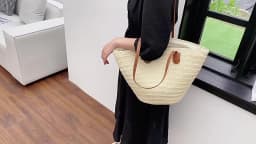 Women's Large Capacity Shoulder Bag Summer Straw Woven Basket Handbag Fashion Female Luxury Designer Beach Bag Bali Shopper Tote