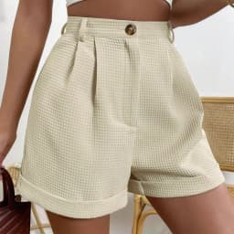 Office Lady Solid Shorts For Women Summer Y2k Loose Short Trousers Elegant Korean Fashion High Waisted Short Solid Simple Pants