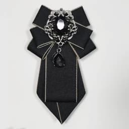 2Pcs Handmade Solid Color Diamond Ties for Men and Women, Shiny and Elaborate, a Must-Have for Parties