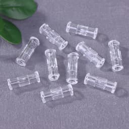 10PCS Leak-Proof Double Helix Luer Lock Adapter Medical Sterile Syringe Connector Transparent Plastic for Veterinary Use