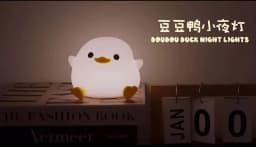 Do Duck Night Light, Silicone Squishy Nursery Bedside Lamp, USB Rechargeable Touch Table Lamps for Bedrooms, Living Room Decor