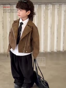 2 3 4 5 6 8 Years Girls Jacket Spring Autumn New Fashion Artificial Leather Coat For Kids Leisure Stain Resistant Outerwear