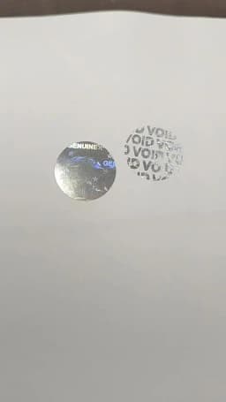 100pcs 15mm Hologram Security Seal GENUINE AUTHENTIC ORIGINAL Label Sticker VOID Left If Tampered Holographic Impossible to Copy